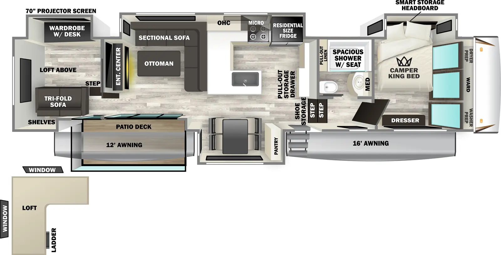 Sabre 37RVMILES Floorplan